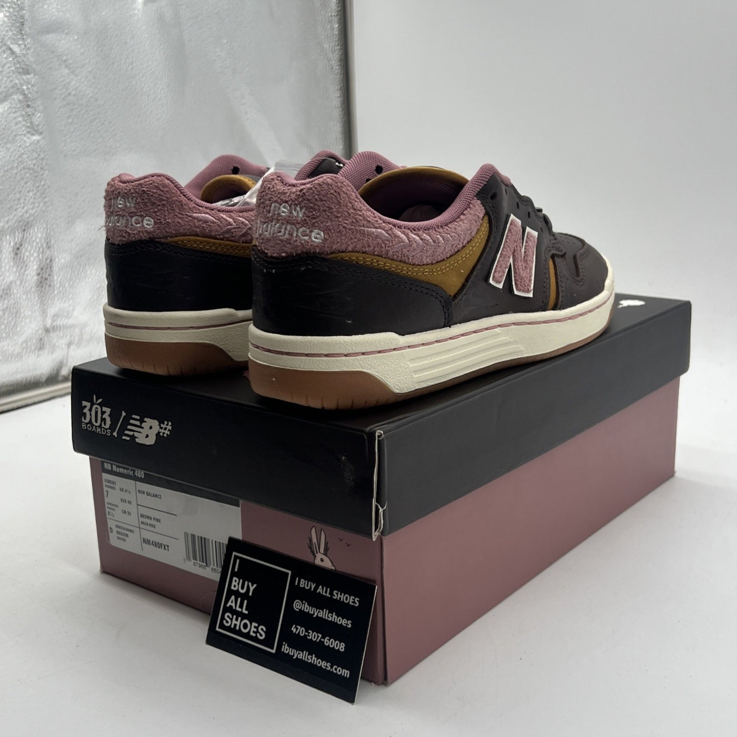 Size 7 - New Balance 303 Boards x Jeremy Fish x Numeric 480 Silly Pink Bunnies