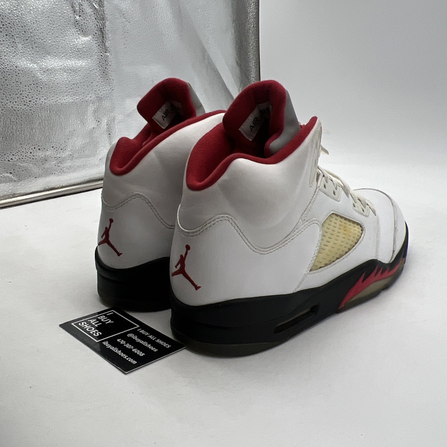 Size 10.5 - Air Jordan 5 Retro 2013 White Fire Red (136027-100)