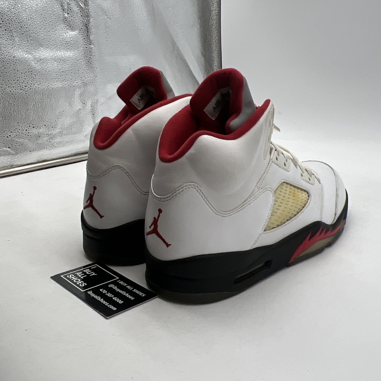 Size 10.5 - Air Jordan 5 Retro 2013 White Fire Red (136027-100)