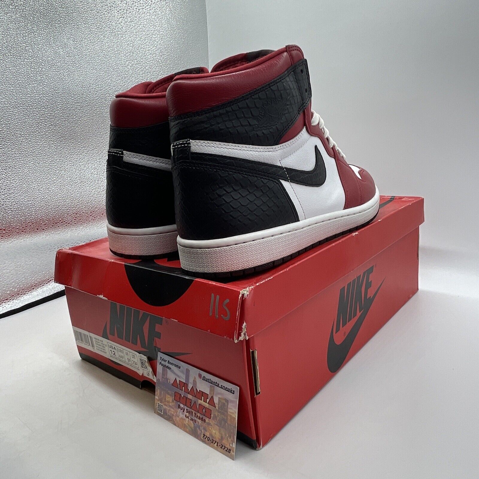 Size 12 W - Air Jordan 1 Retro OG High Satin Red W White Black (CD0461-601)