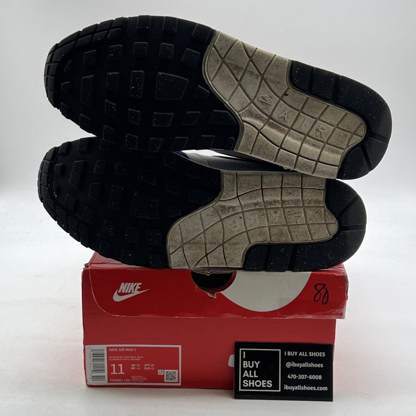 Size 11 - Nike Air Max 1 Deep Royal Blue (FD9082-100)