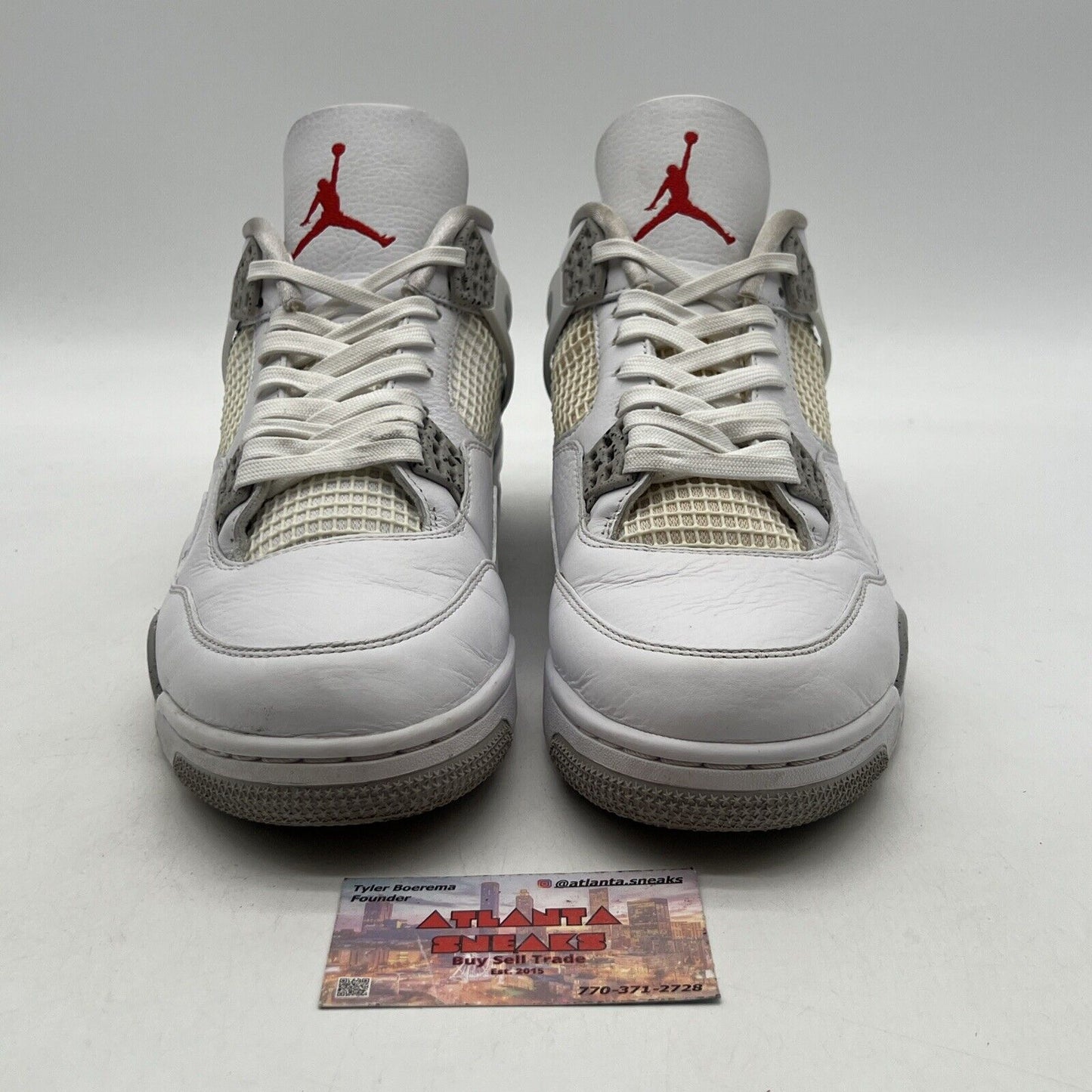 Size 11.5 - Jordan 4 Retro Mid White Oreo Grey Leather (CT8527-100)