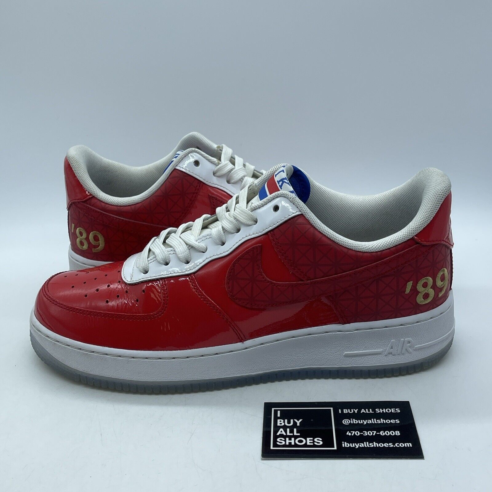 Size 9.5 - Nike Air Force 1 Low 1989 NBA Finals Red Leather (CI9882-600)