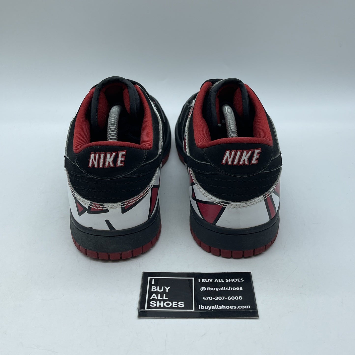 Size 11 - Nike Dunk Low Jordan Pack Black White Suede Leather (307696-002)