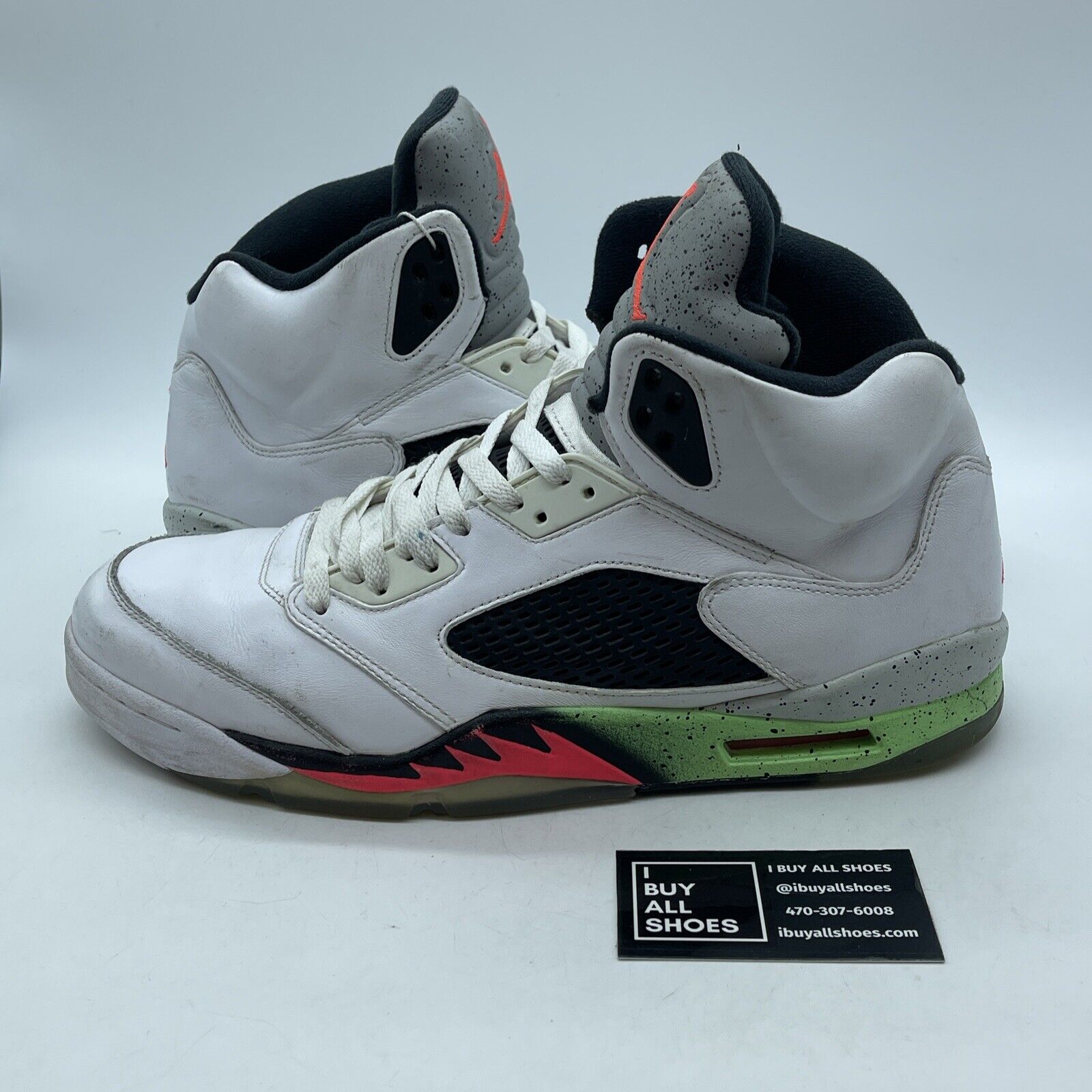 Size 13 - Air Jordan 5 Retro Pro Stars White Black Suede Leather (136027-115)
