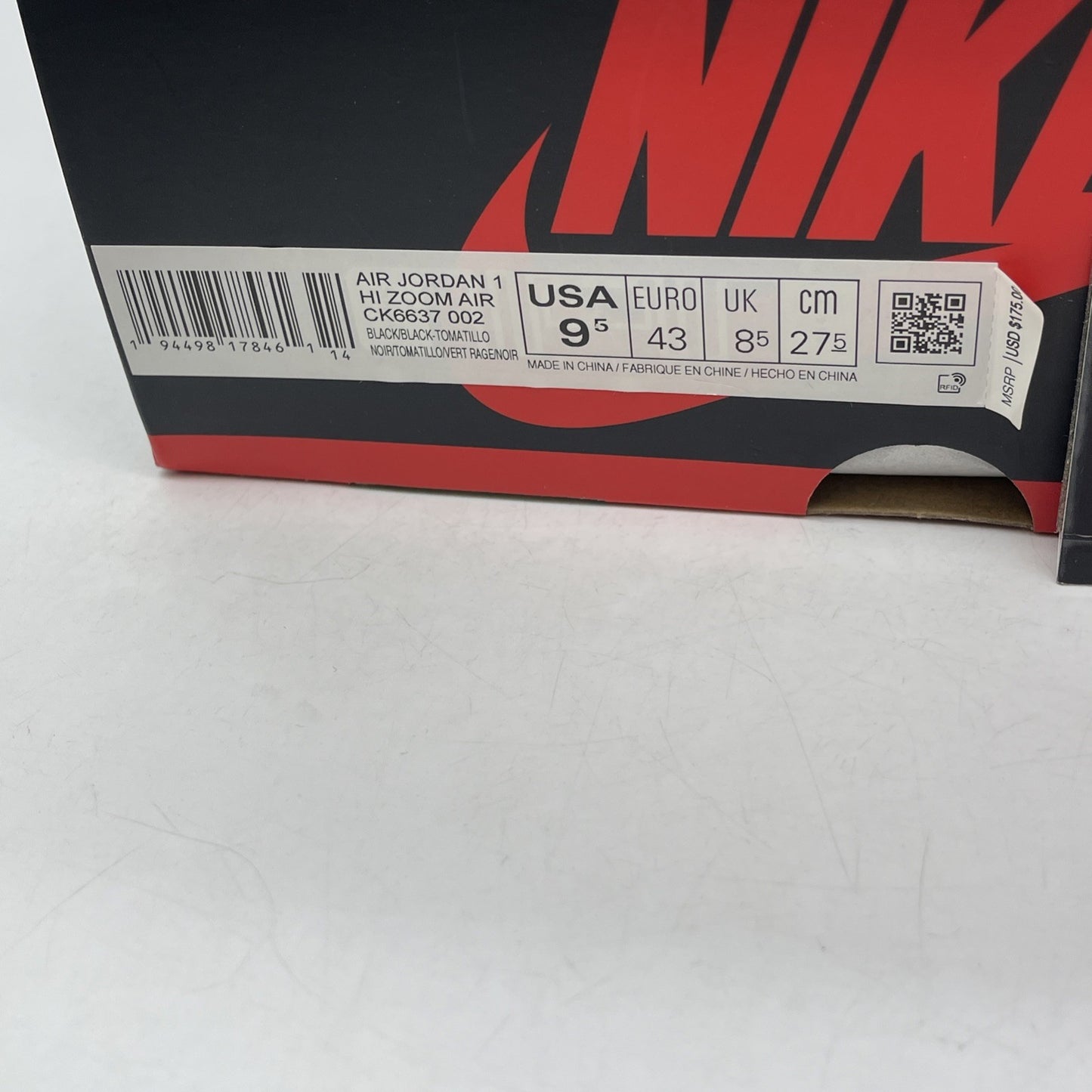 Size 9.5 - Air Jordan 1 Zoom High Zen Green (CK6637-002)
