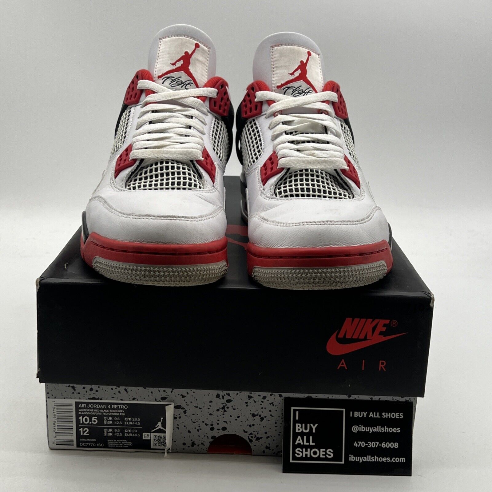 Size 10.5 - Air Jordan 4 Retro OG Mid Fire Red (DC7770-160)