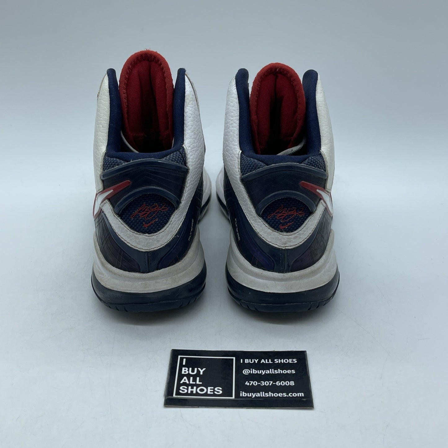 Size 6.5 (GS) - Nike Air Max LeBron VIII Mid Independence Day (415238-100)