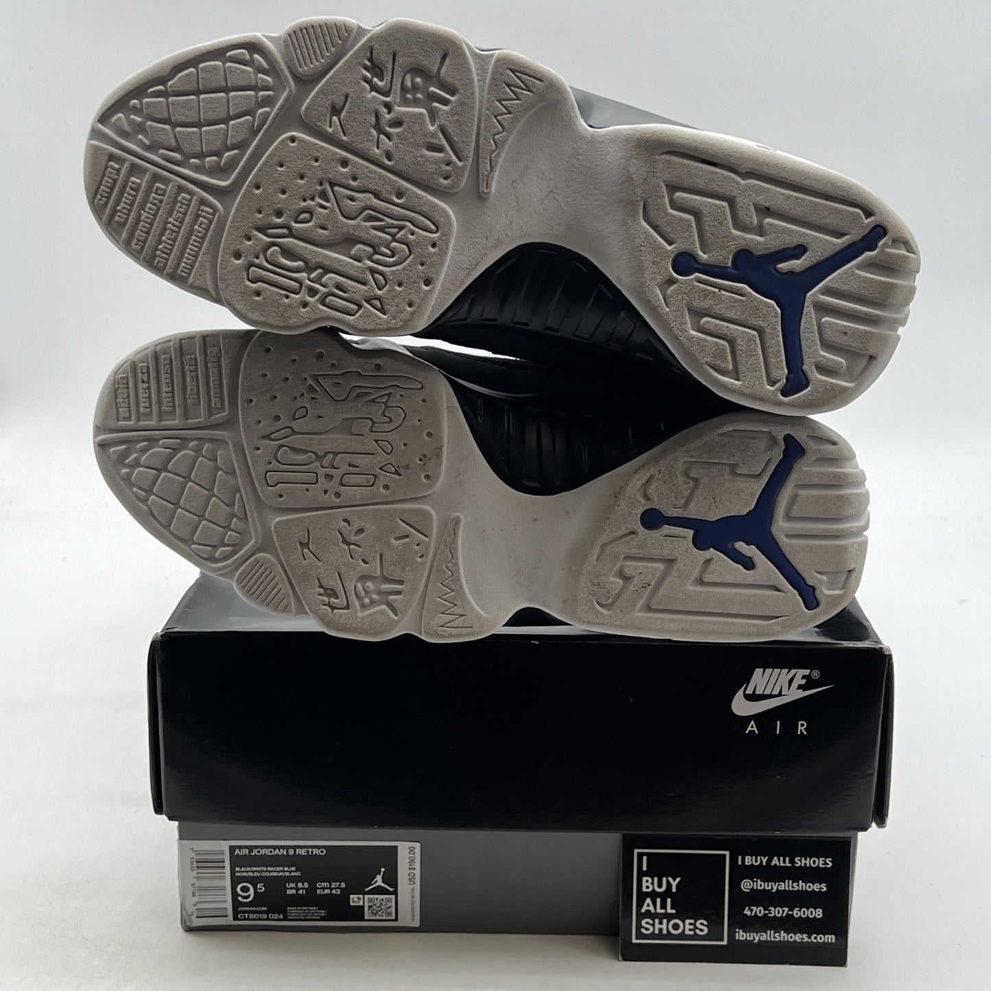 Size 9.5 - Air Jordan 9 Retro Racer Blue (CT8019-024)