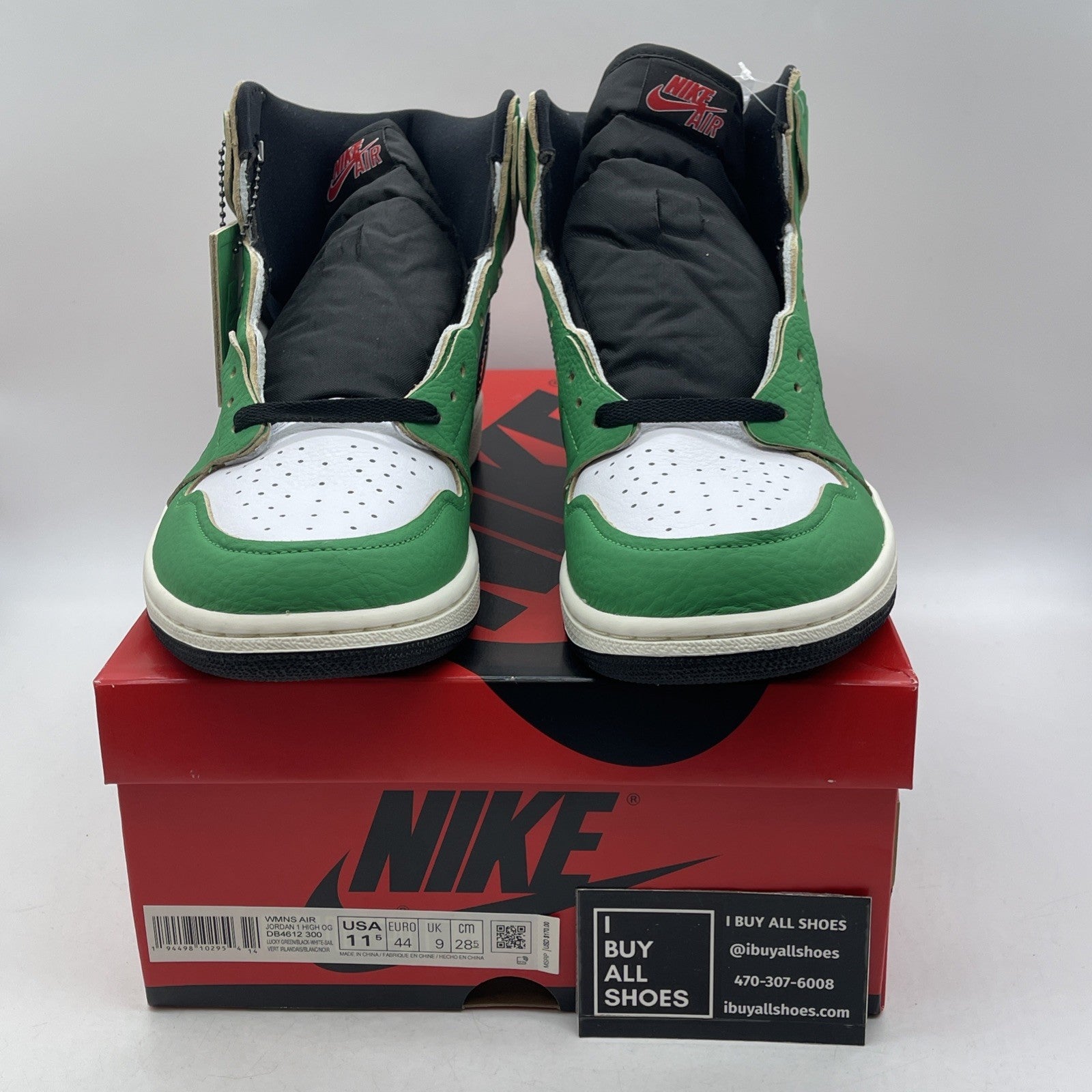 Size 11.5W - Air Jordan 1 Retro OG High Lucky Green (DB4612-300)