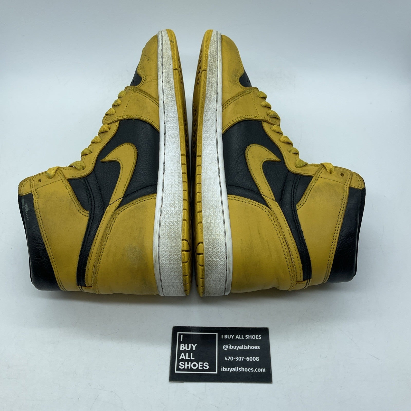 Size 11 - Jordan 1 Retro OG High Pollen Yellow Black Leather (555088-701)