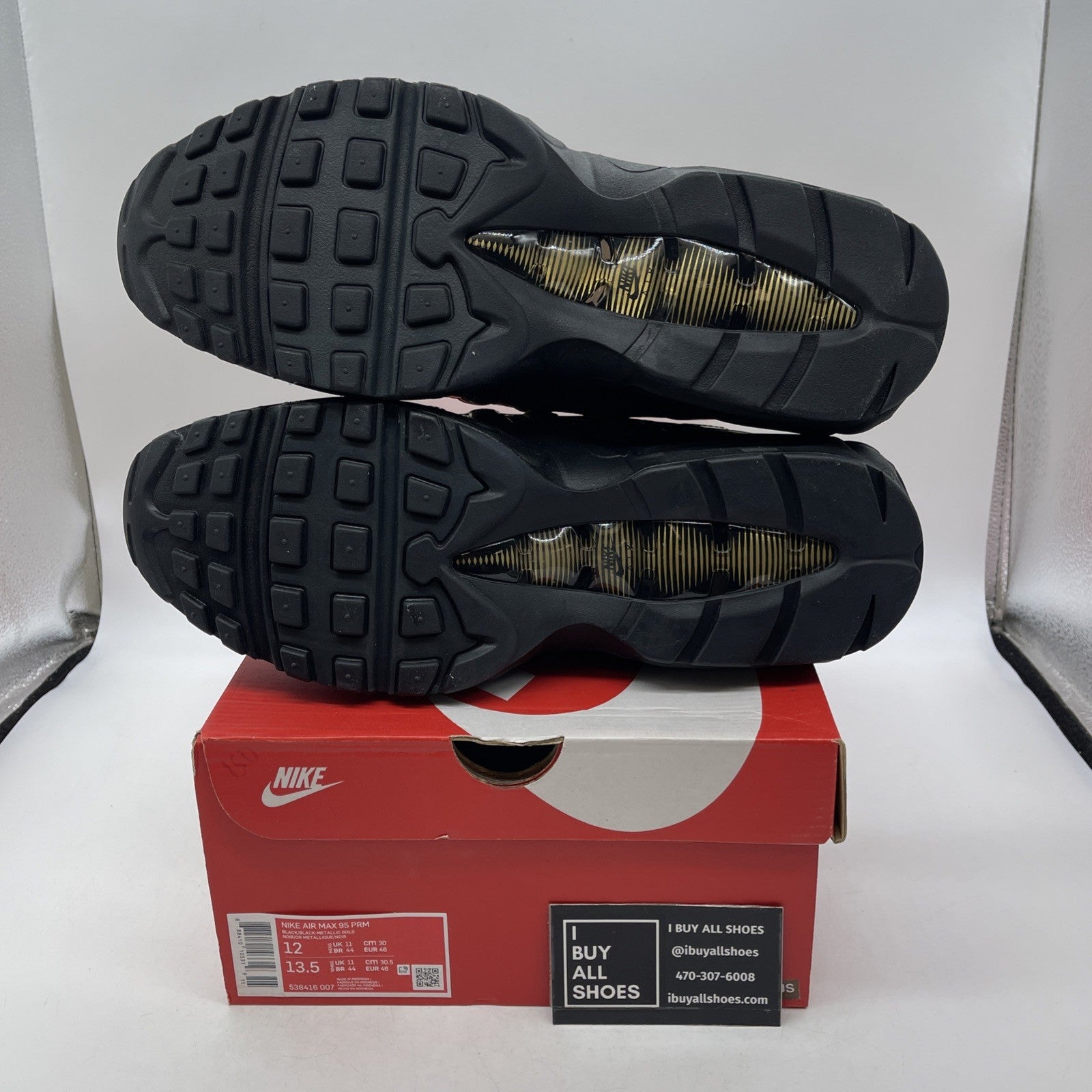 Size 12 - Nike Air Max 95 Premium Metallic Gold (538416-007)