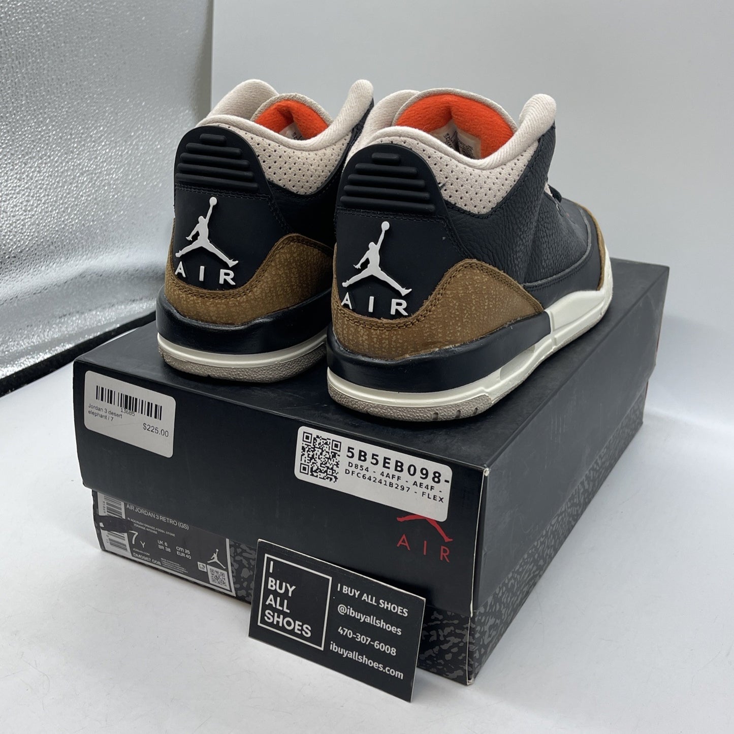 Size 7Y - Jordan 3 Retro Mid Desert Elephant Black Brown Suede (DM0967-008)
