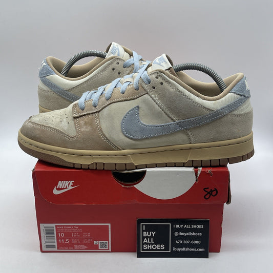 Size 10 - Nike Dunk Low Sanddrift Armory Blue Brown Suede (HF0106-100)