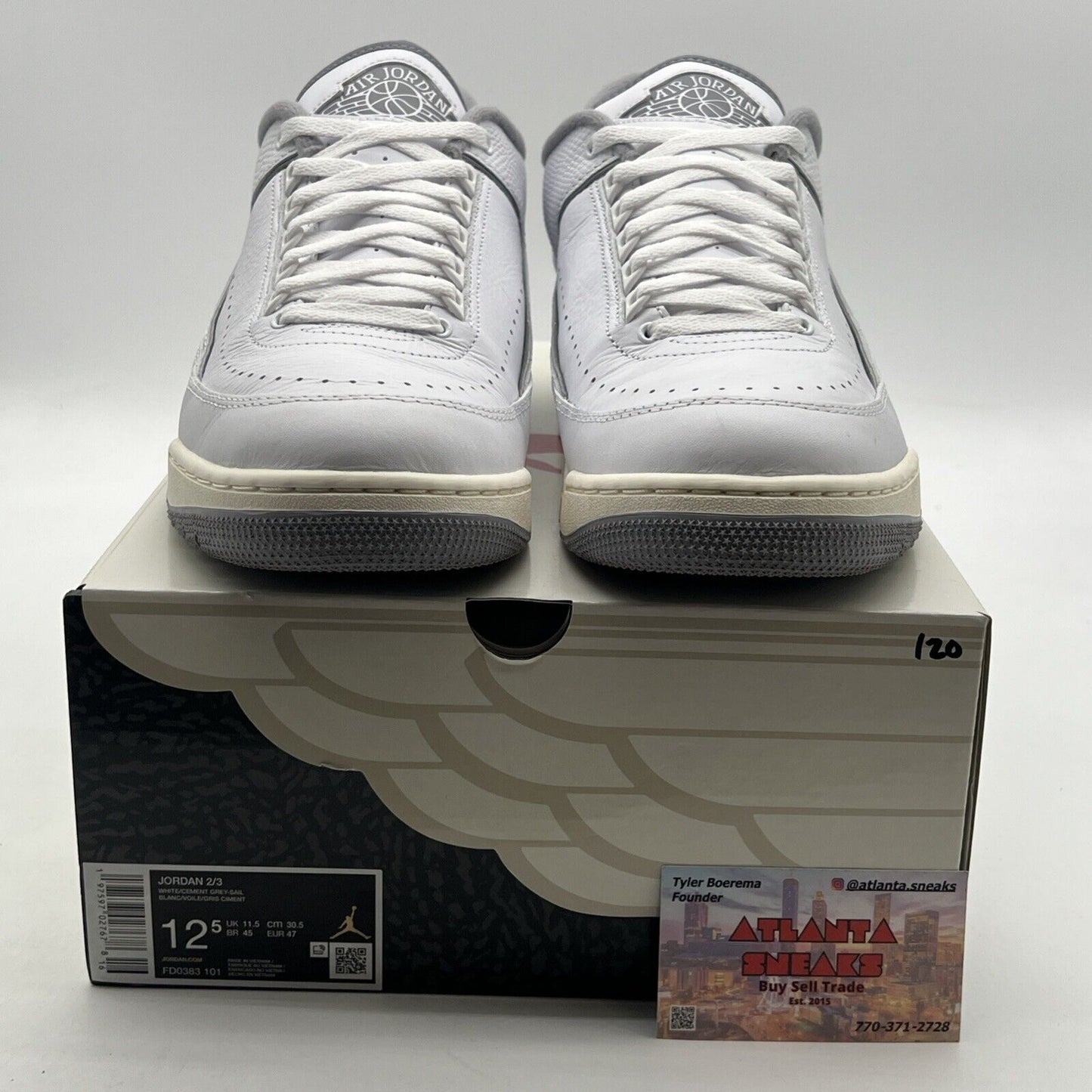 Size 12.5 - Air Jordan 2/3 White Cement (FF0383-101)