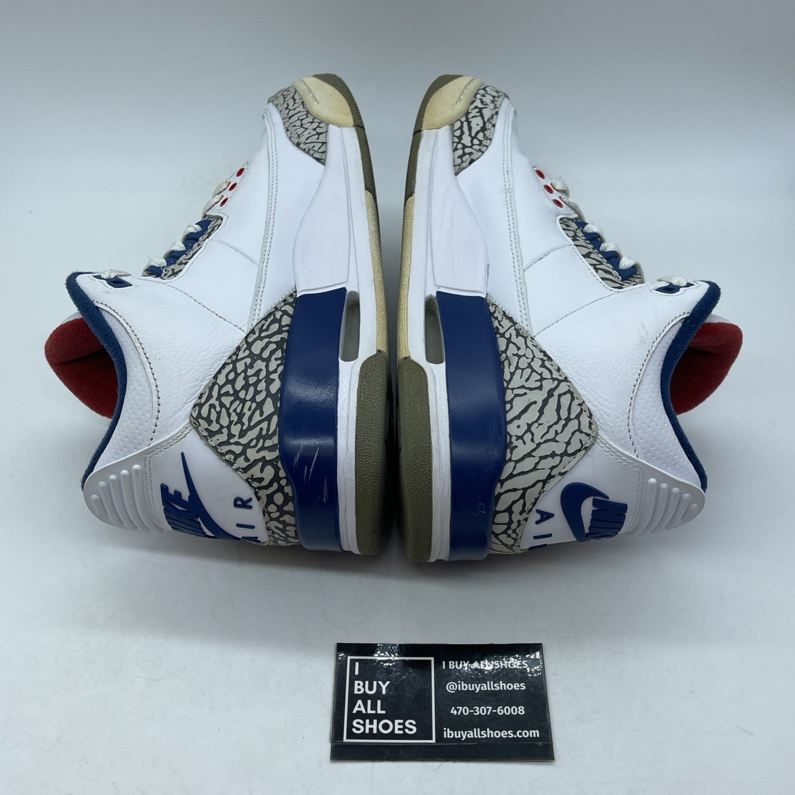 Size 9.5 - Jordan 3 Retro OG Mid True Blue Grey White Suede Leather (854262-106)