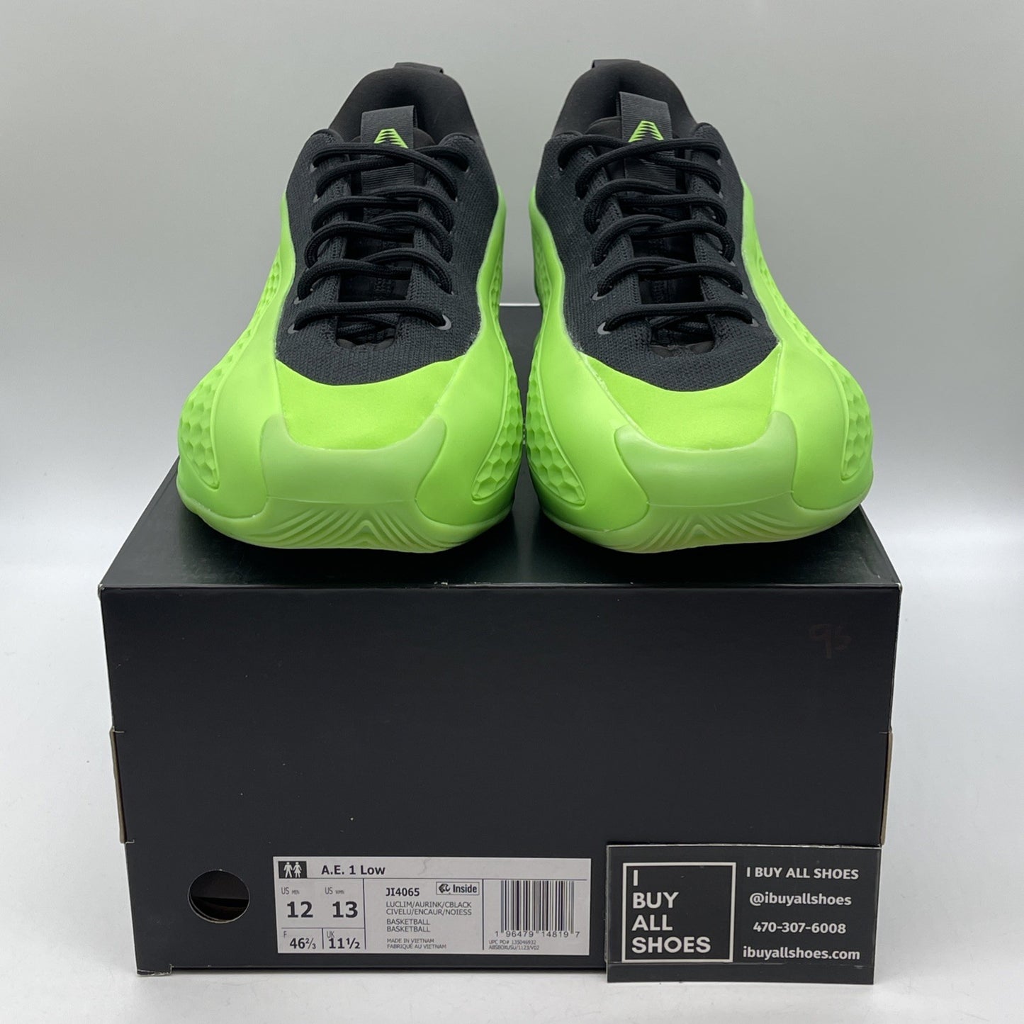 Size 12 - adidas AE 1 Low Slime Green Black Suede (JI4065)