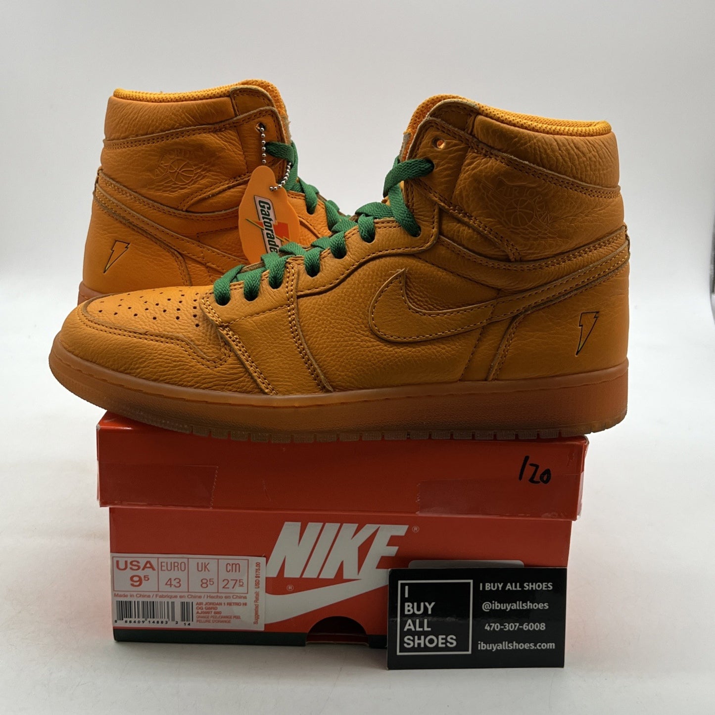 Size 9.5 - Air Jordan 1 Retro OG G8RD High Orange Peel (AJ5997-880)