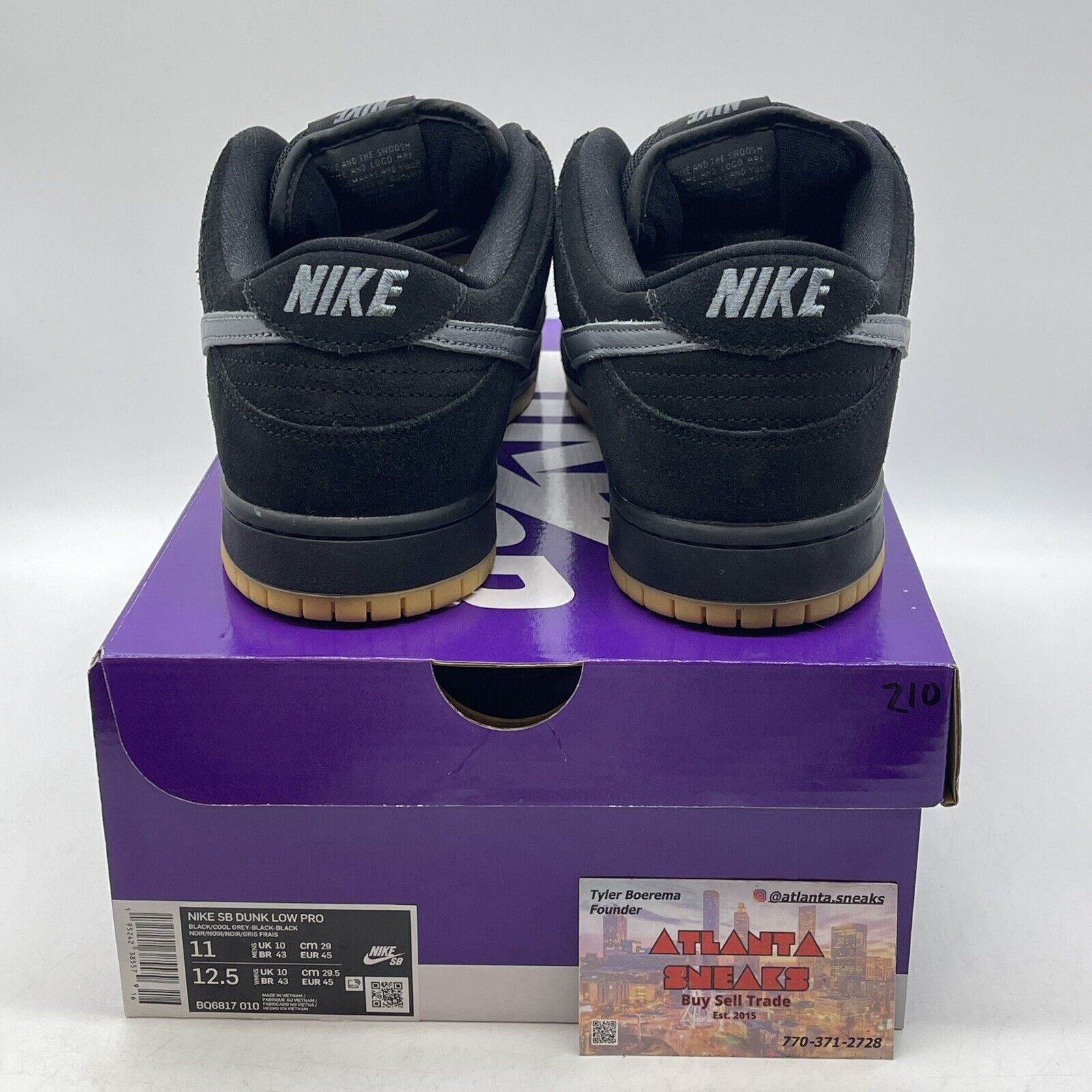 Size 11 - Nike SB Dunk Low Pro Fog Black Grey Brown (BQ6817-010)