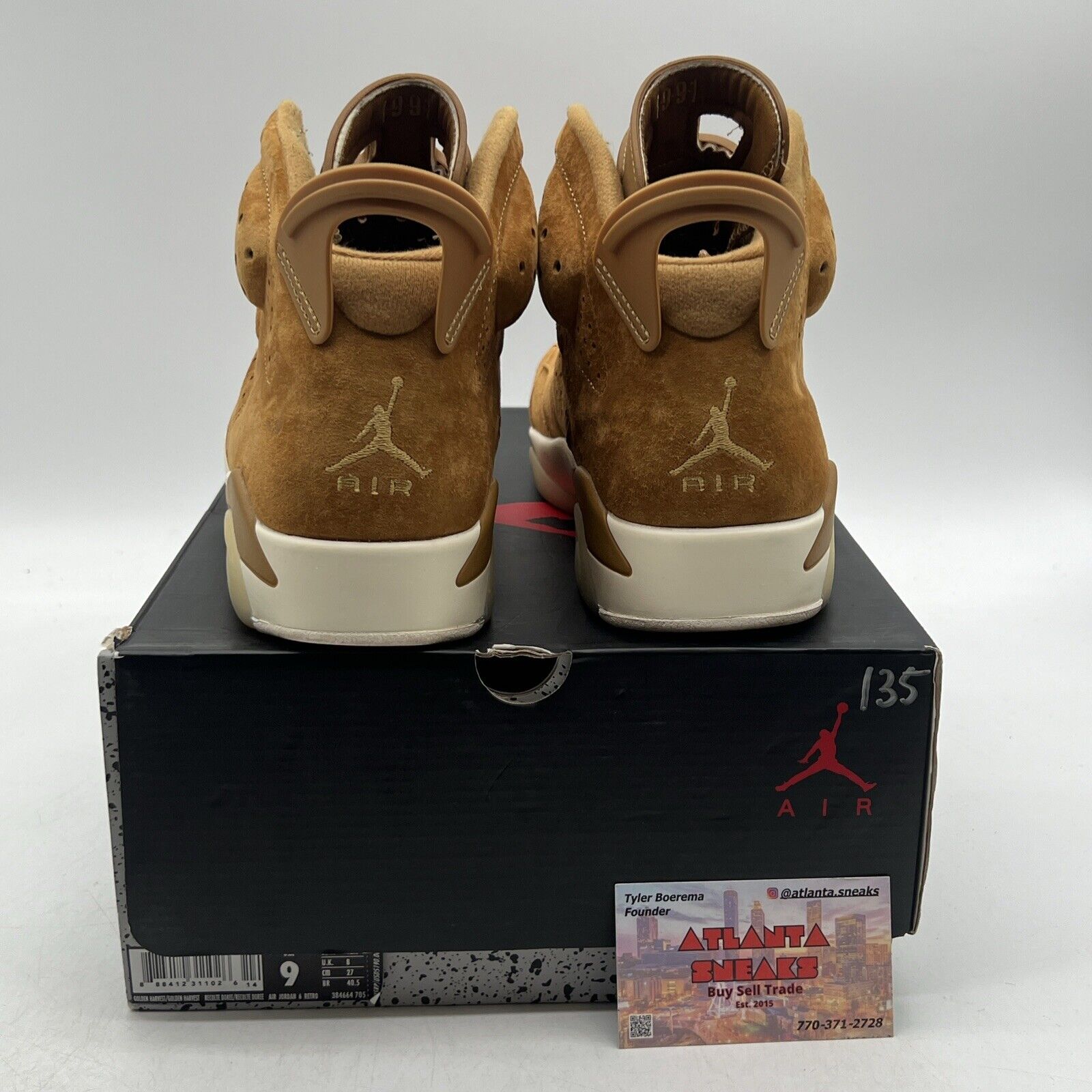 Size 9 - Air Jordan 6 Retro Wheat White Suede (384664-705)