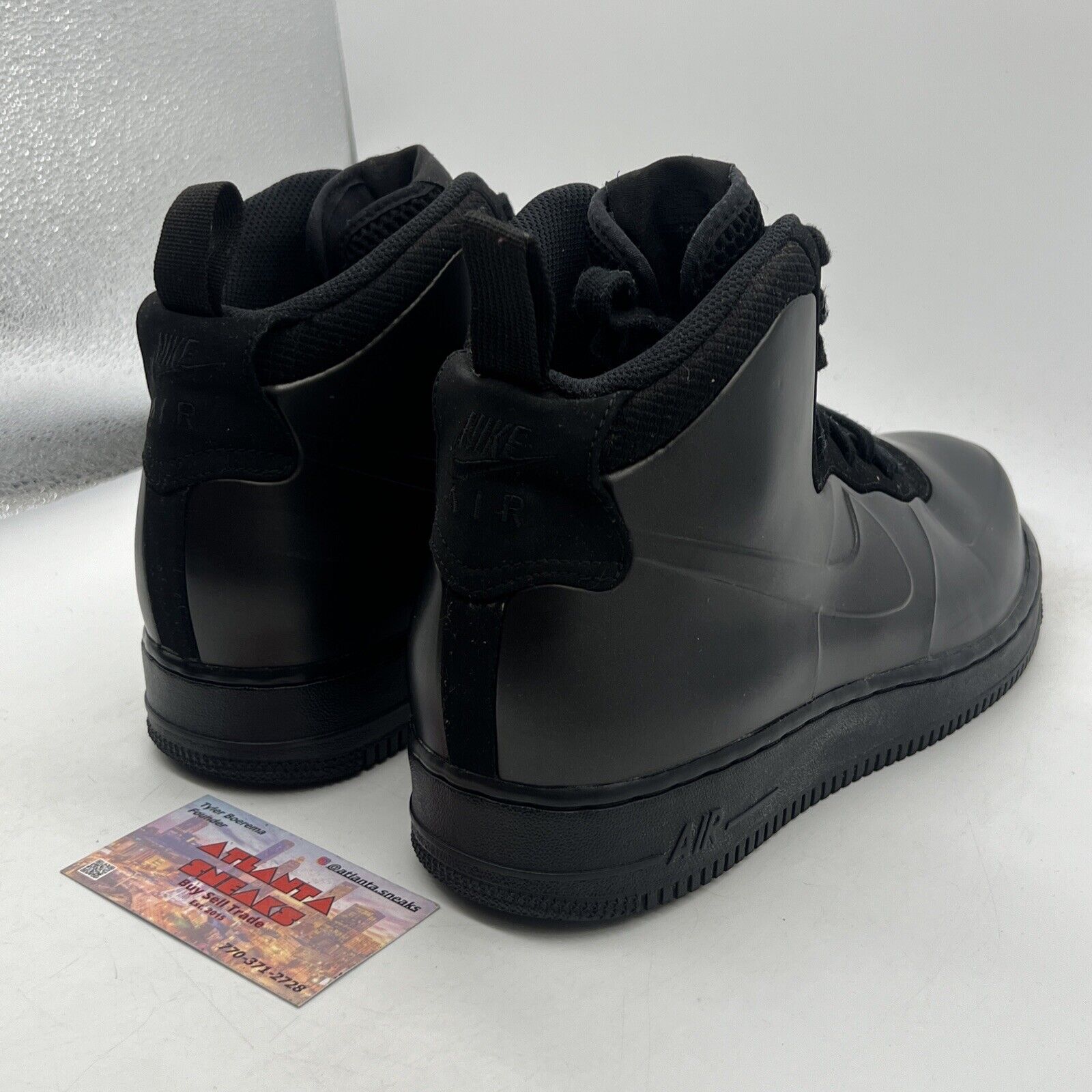 Size 10 - Nike Air Force 1 Foamposite Cup Triple Black (AH6771-001)