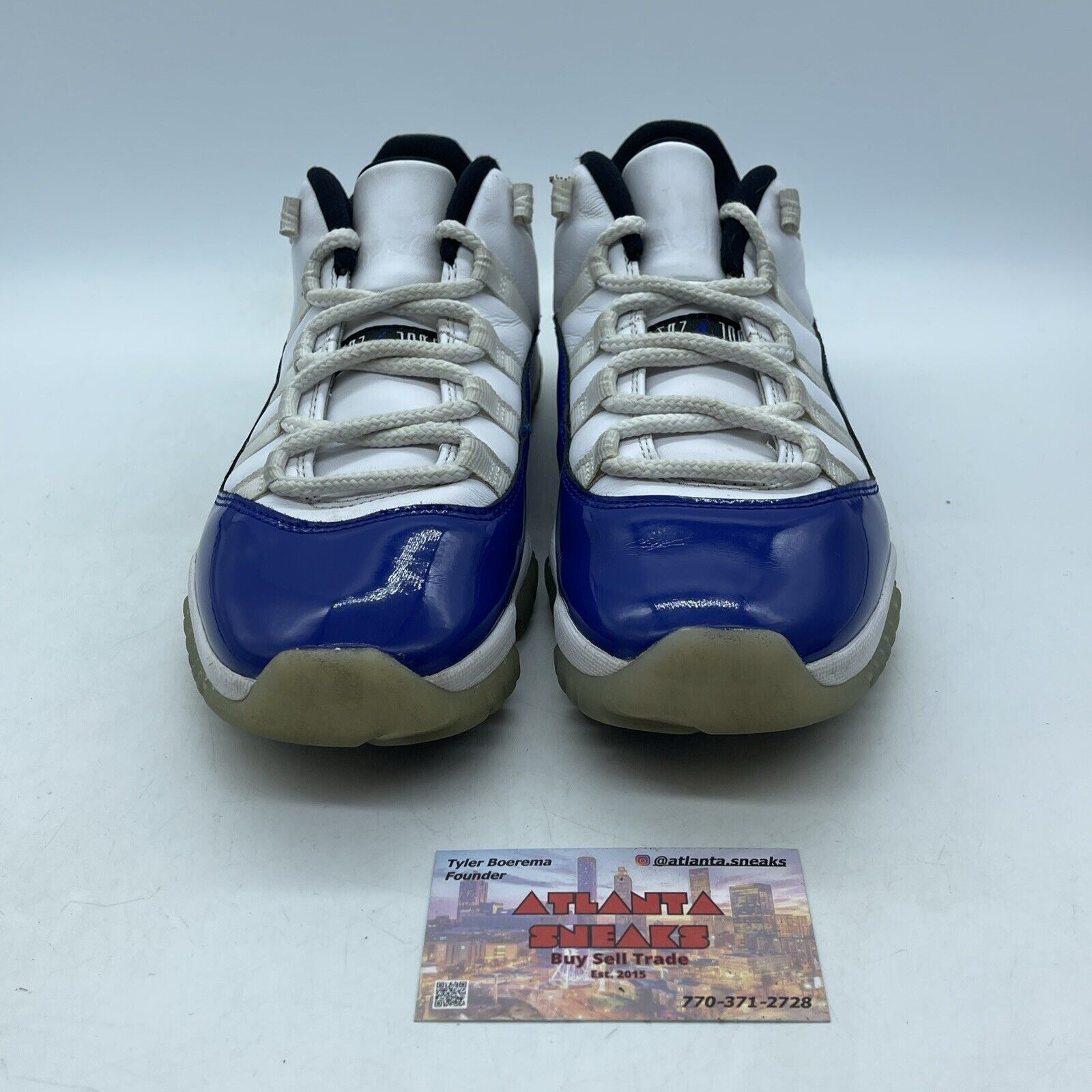 Size 8W - Air Jordan 11 Retro Low Concord Sketch Blue White Leather (AH7860-100)