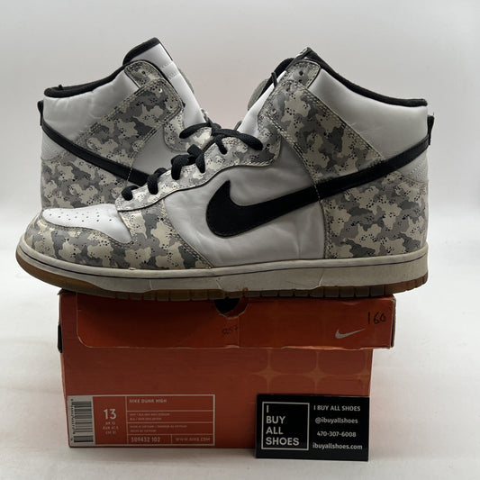 Size 13 - Nike Dunk High White - (309432-102)