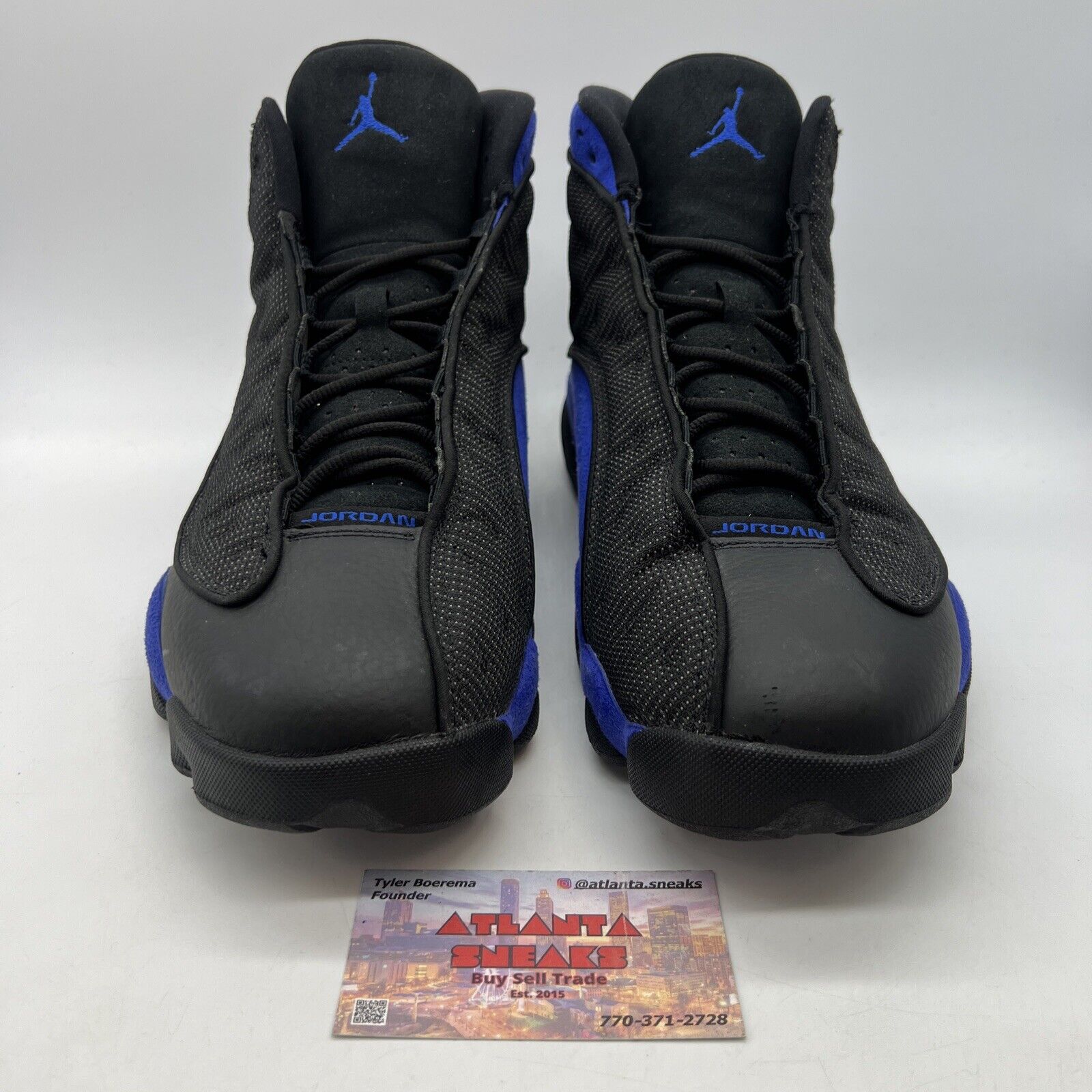 Size 13 - Jordan 13 Retro Hyper Royal 2020 Black Leather Suede (414571-040)