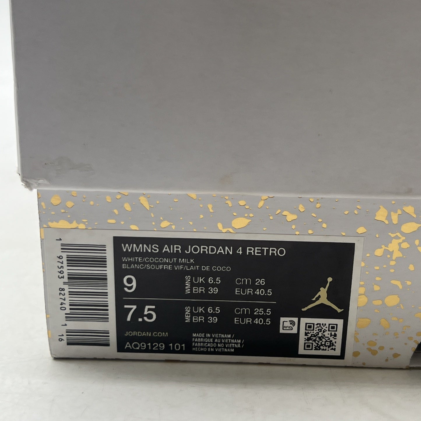 Size 9 - Air Jordan 4 Retro Vivid Sulfur W (AQ9129-101)