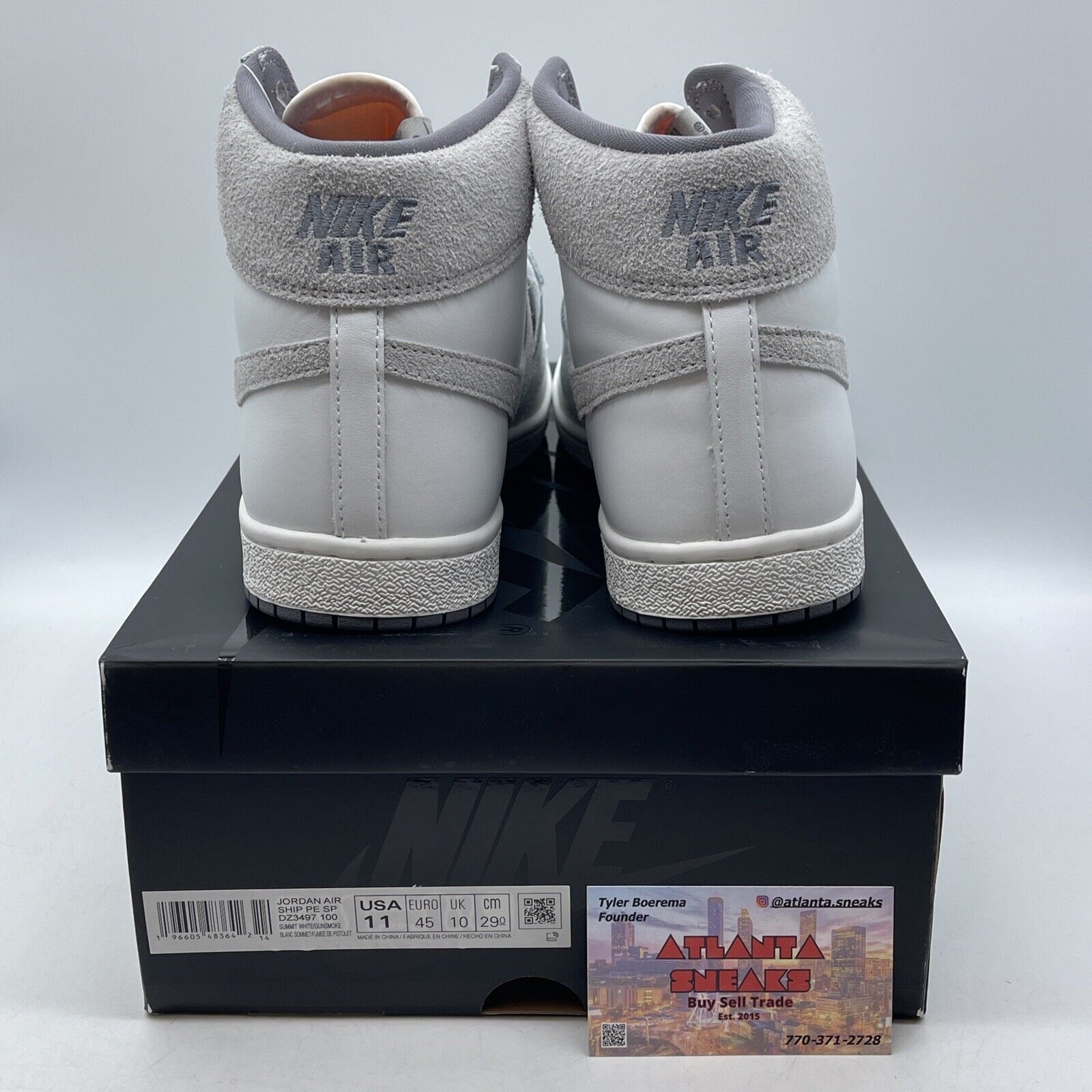 Size 11.5 - Jordan Air Ship PE SP Tech Grey White Suede (DZ3497-100)