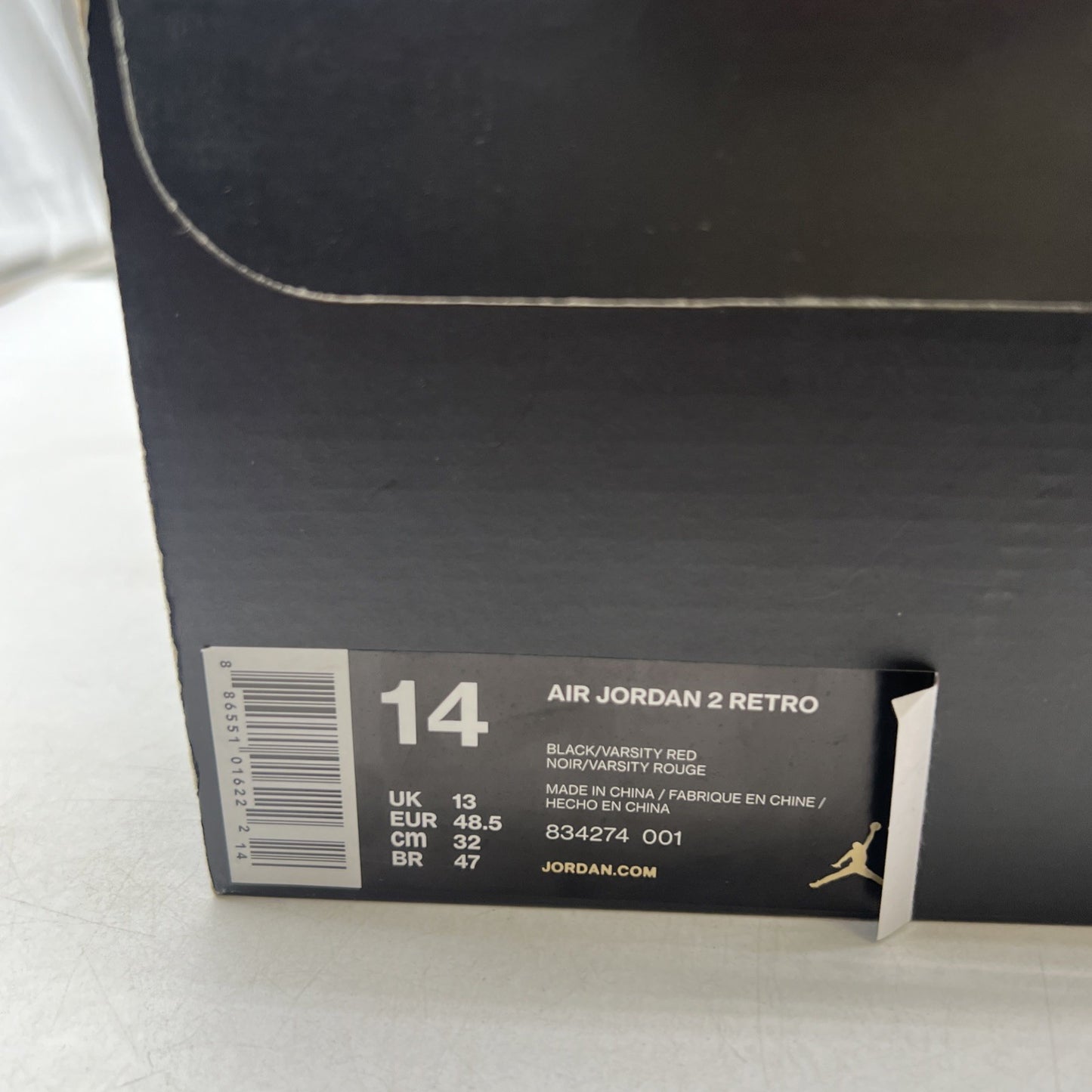 Size 14 - Air Jordan 2 Retro Alternate 87 (834274-001)
