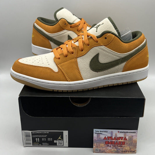 Size 11 - Jordan 1 Low SE Ceramic 2021 White Light Curry Olive Brand New OG All