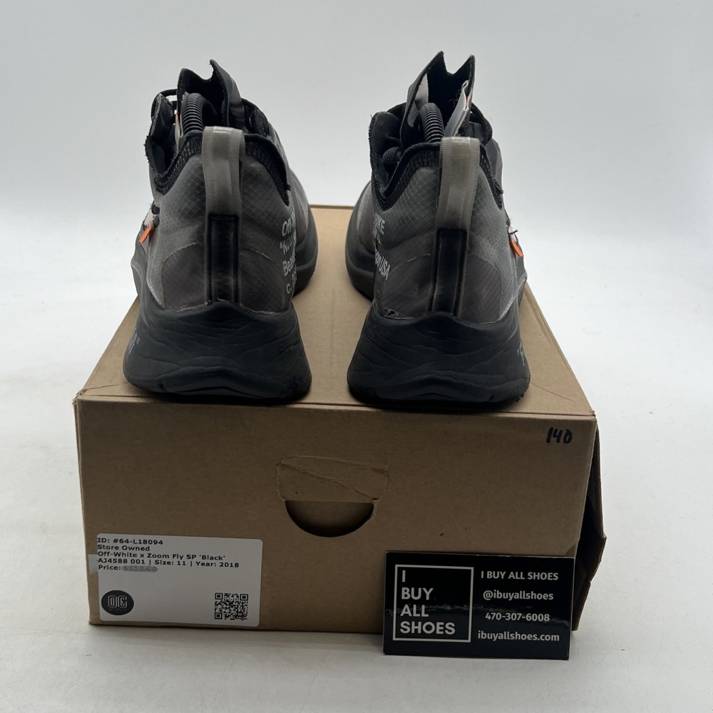 Size 11 - Nike Off-White x Zoom Fly SP Black (AJ4588-001)