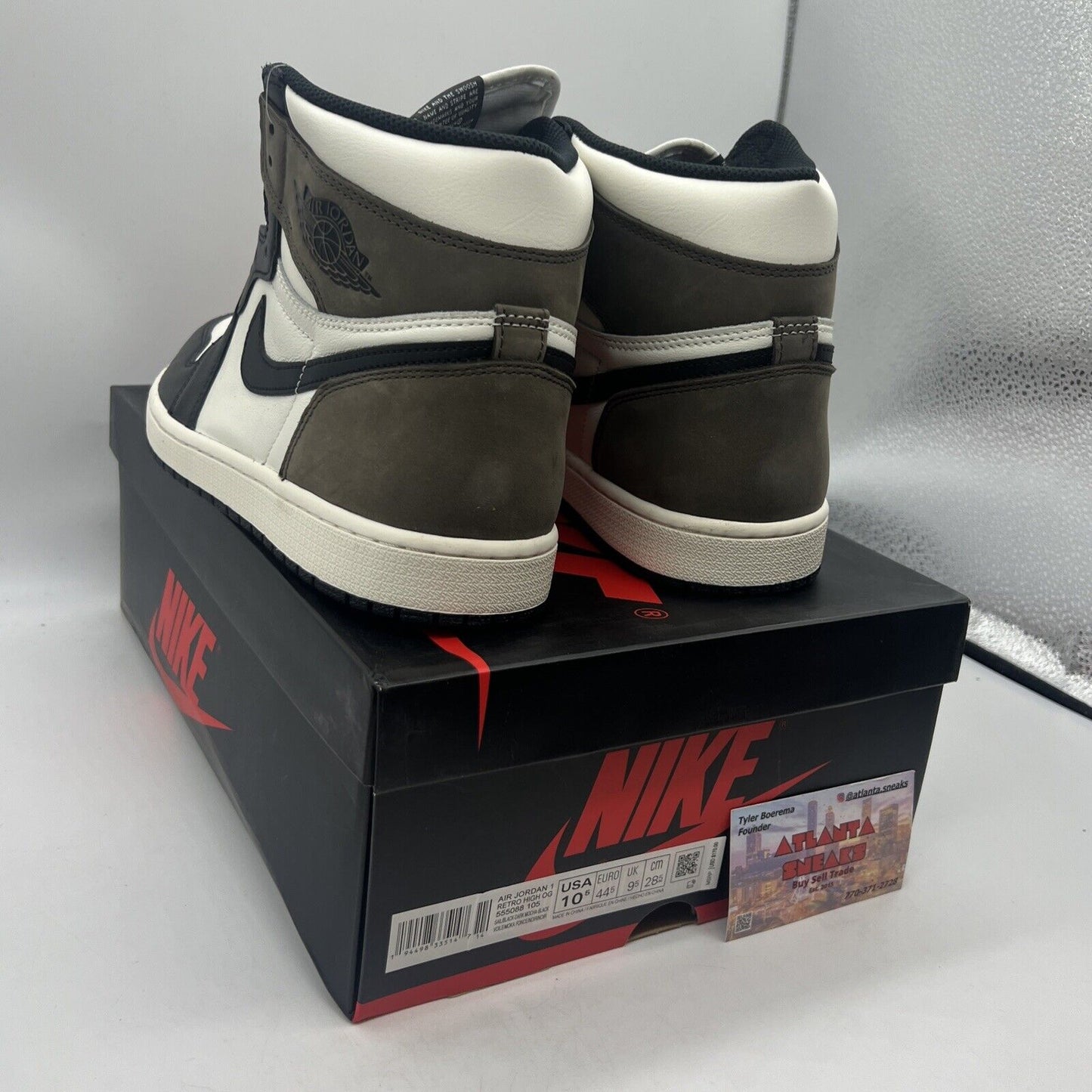 Size 10.5 - Jordan 1 Retro OG High Dark Mocha Black White Brown Brand New Og All