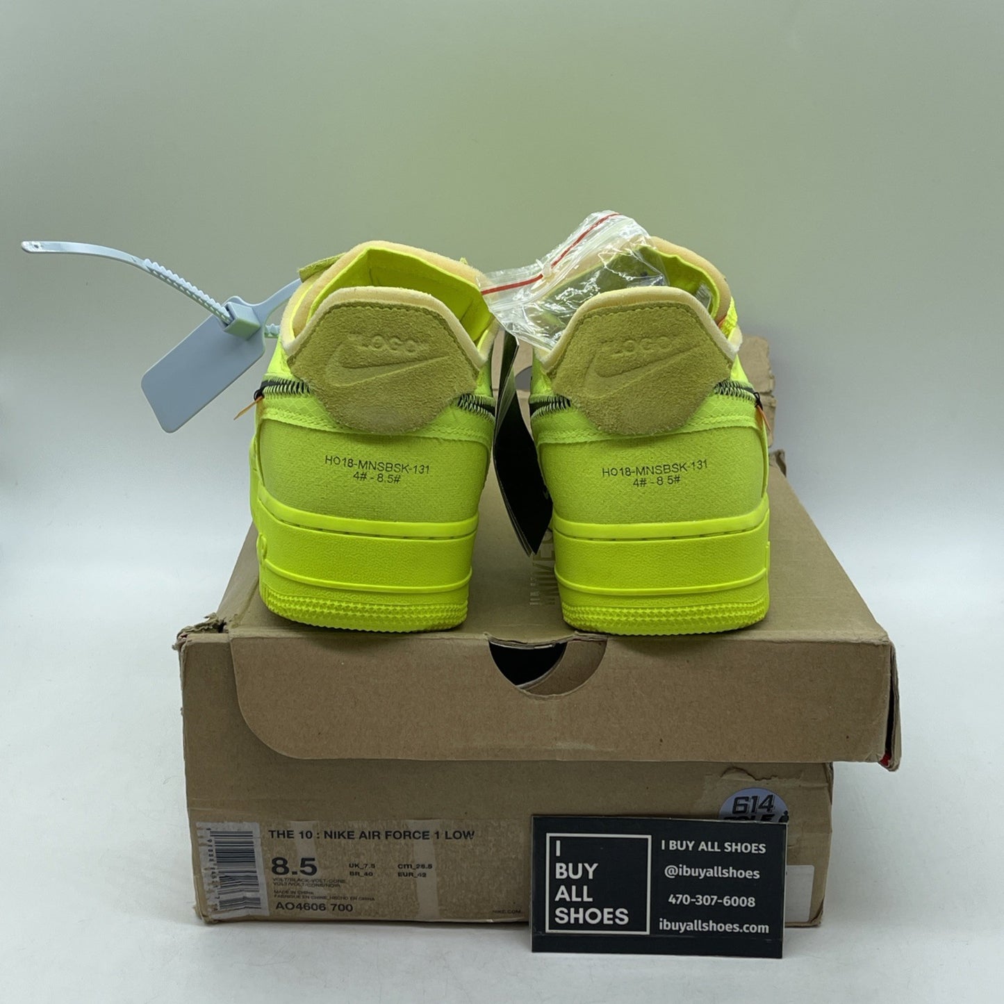 Size 8.5 - Nike Off-White x Air Force 1 Low Volt (AO4606-700)