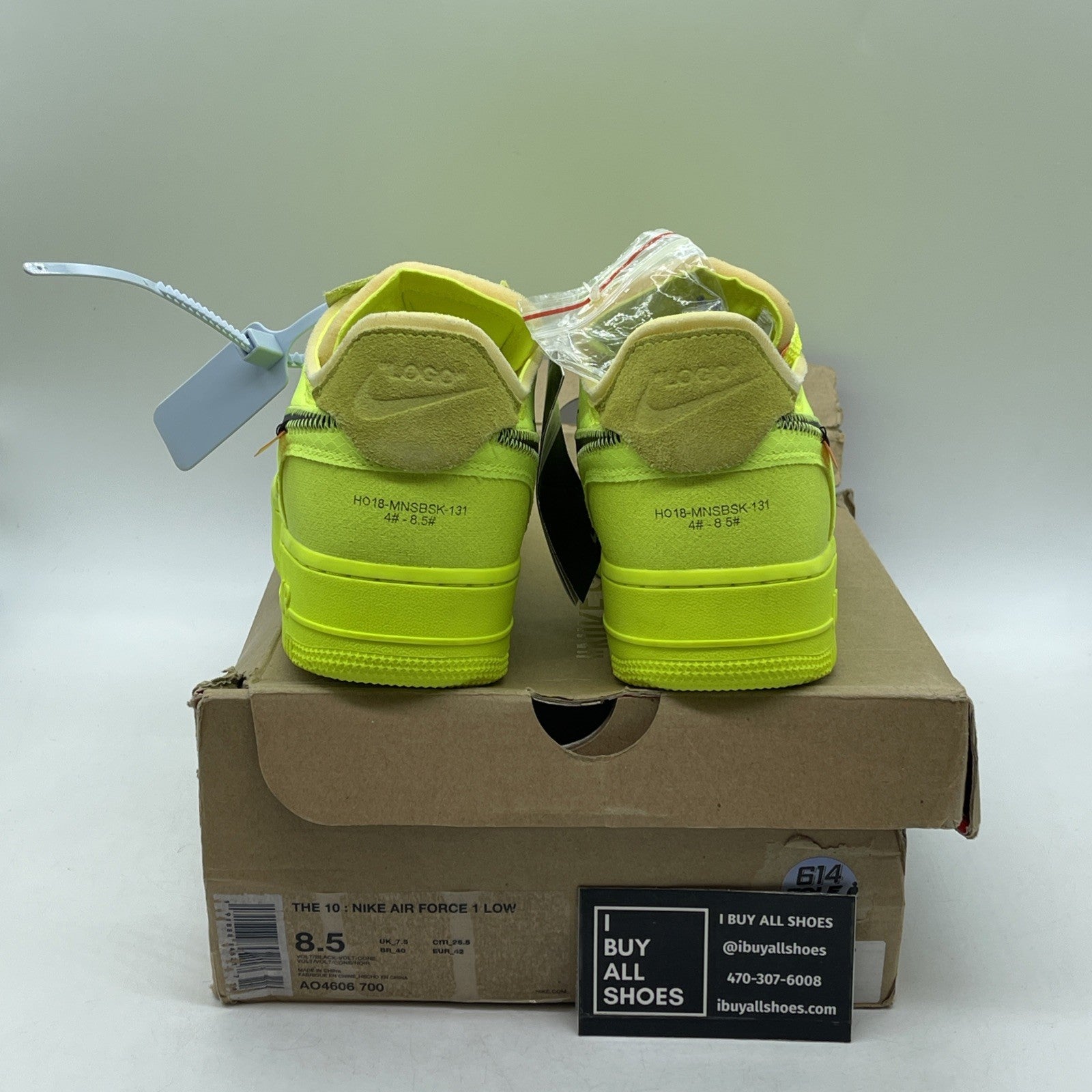 Size 8.5 - Nike Off-White x Air Force 1 Low Volt (AO4606-700)