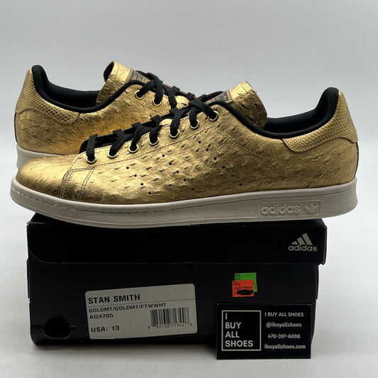 Size 13 - Adidas Stan Smith Gold Metallic (AQ4705)