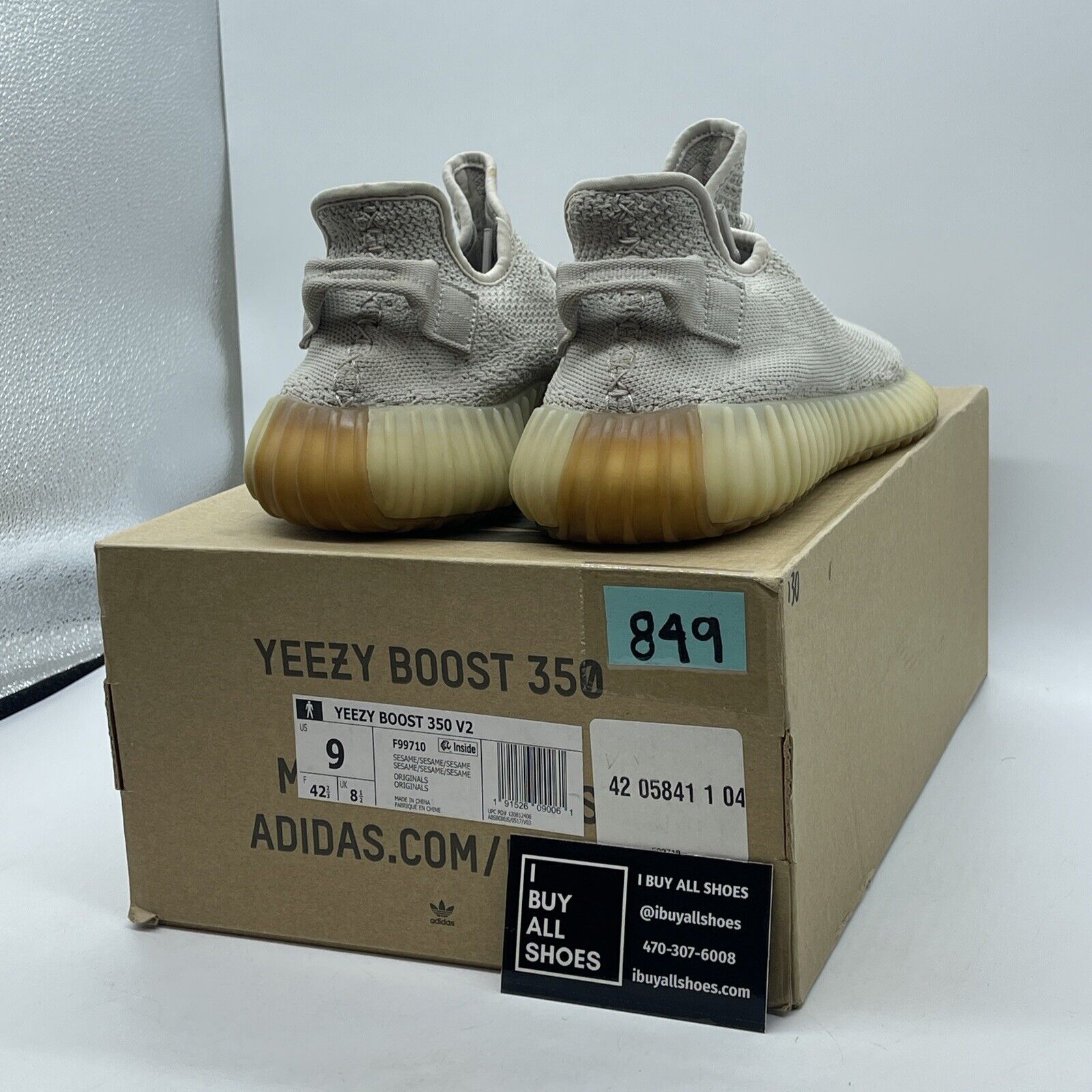 Size 9 - adidas Yeezy Boost 350 V2 Low Sesame Brown Tan Suede (F99710)