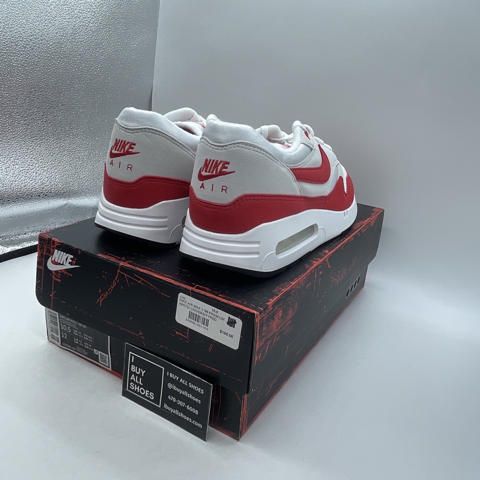 Size 10.5 - Nike Air Max 1 '86 OG Low Big Bubble Red (DQ3989-100)