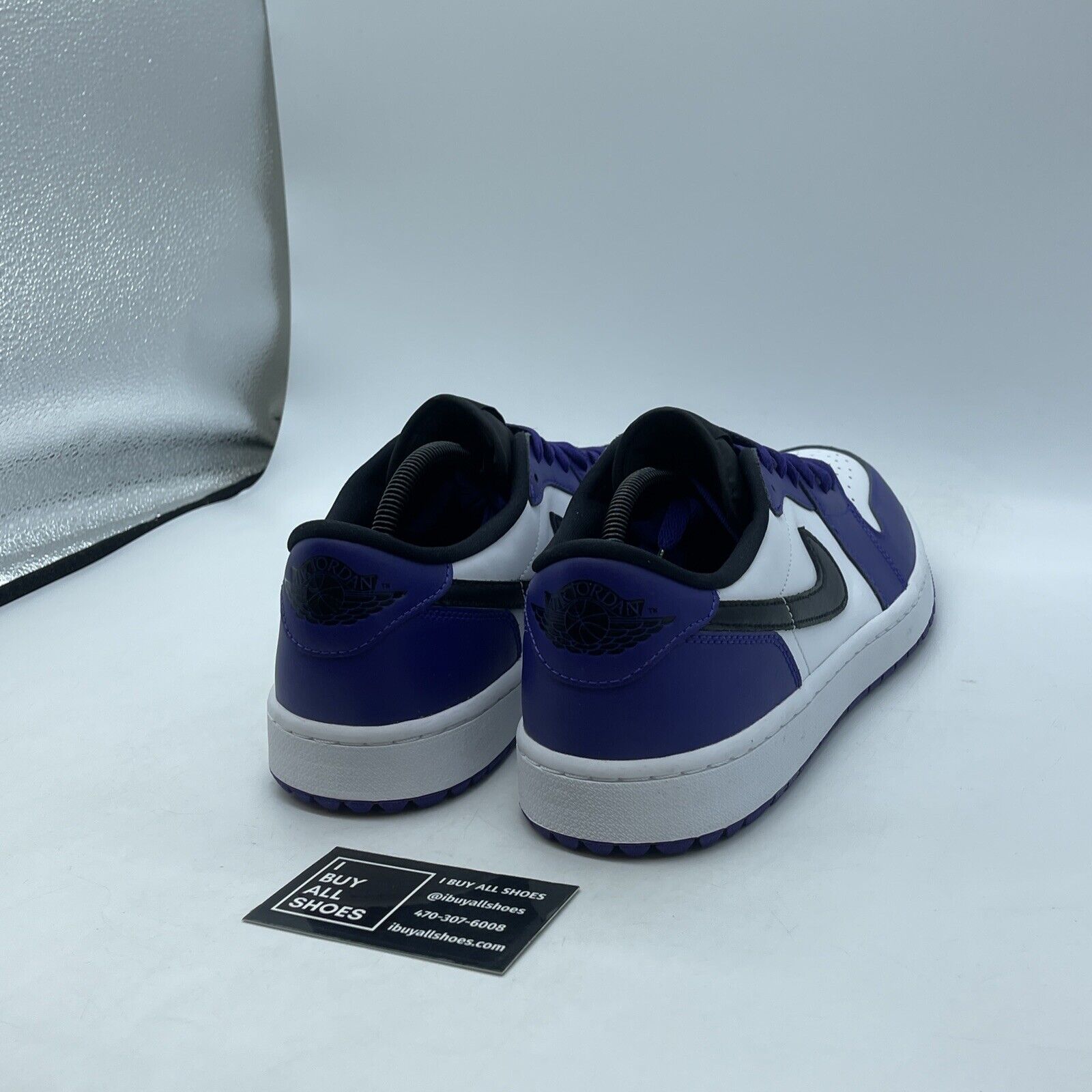 Size 11 - Air Jordan 1 Golf Low Court Purple White Black Leather (DD9315-105)