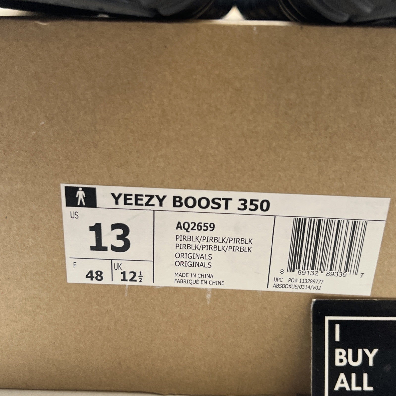 Size 13 - adidas Yeezy Boost 350 2015 Pirate Black (AQ2659)