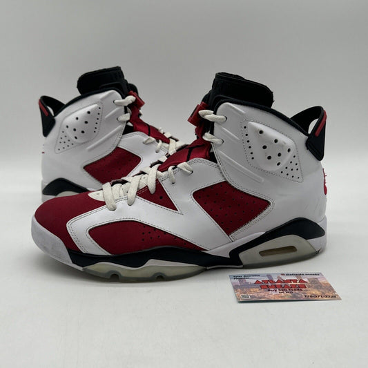 Size 11.5 - Jordan 6 Retro OG Mid Carmine White Red Black Suede Leather Nike Air