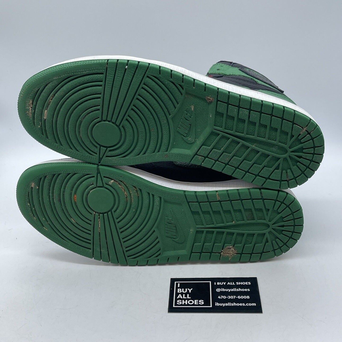 Size 11 - Jordan 1 Retro OG High Pine Green 2.0 Black Leather (555088-030)