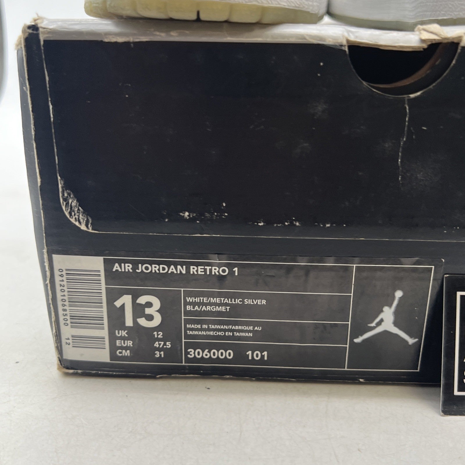 Size 13 - Air Jordan 1 Retro 2002 White Chrome (306000-101)