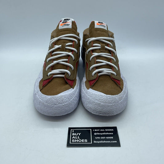 Size 11 - Nike sacai x Blazer Low British Brown Tan Suede Leather (DD1877-200)