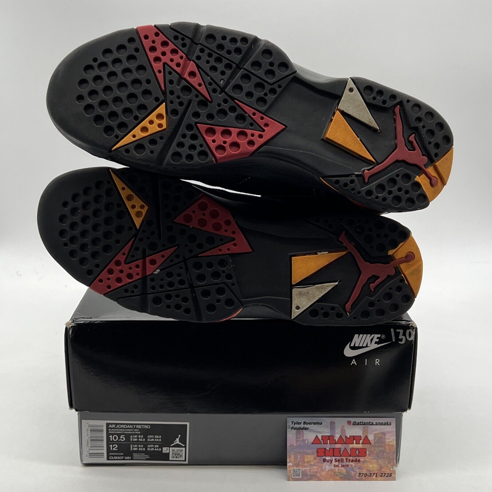 Size 10.5 - Jordan 7 Retro Citrus Black Yellow Red Suede (CU9307-081)