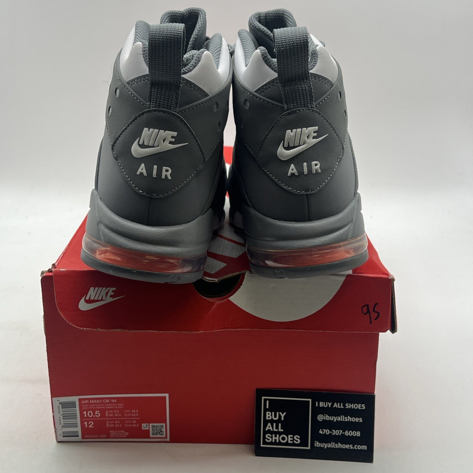 Size 10.5 - Nike Air Max 2 CB 94 2015 Cool Grey (305440-005)