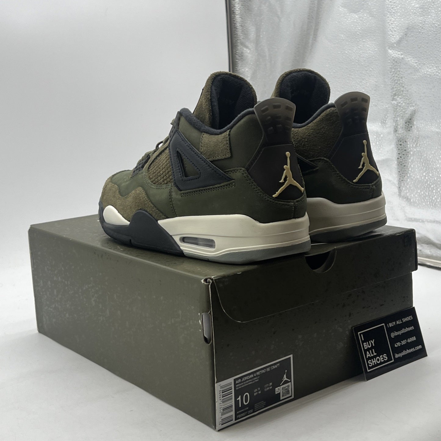 Size 10 - Air Jordan 4 SE Retro Low Craft - Olive (FB9927-200)