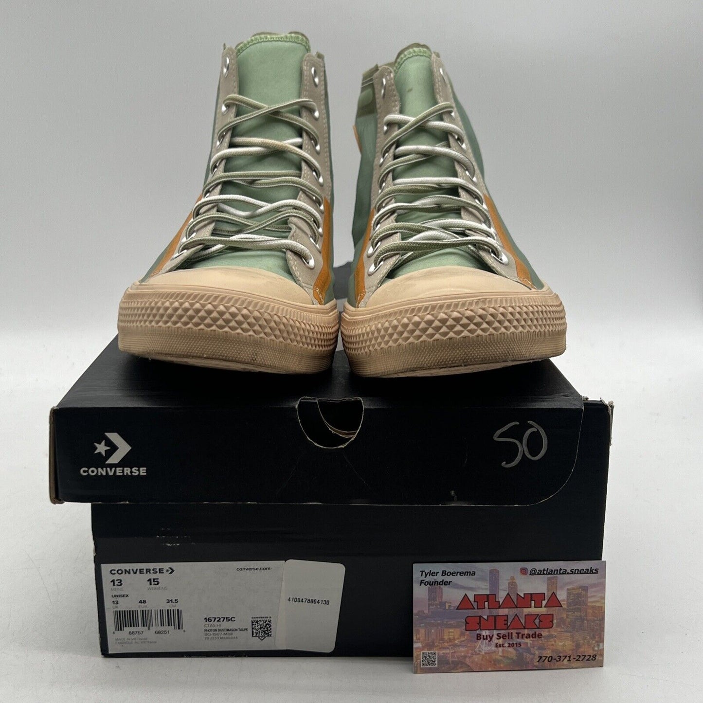 Size 13 - Converse Chuck Taylor All Star High Translucent Deep Emerald (167275C)