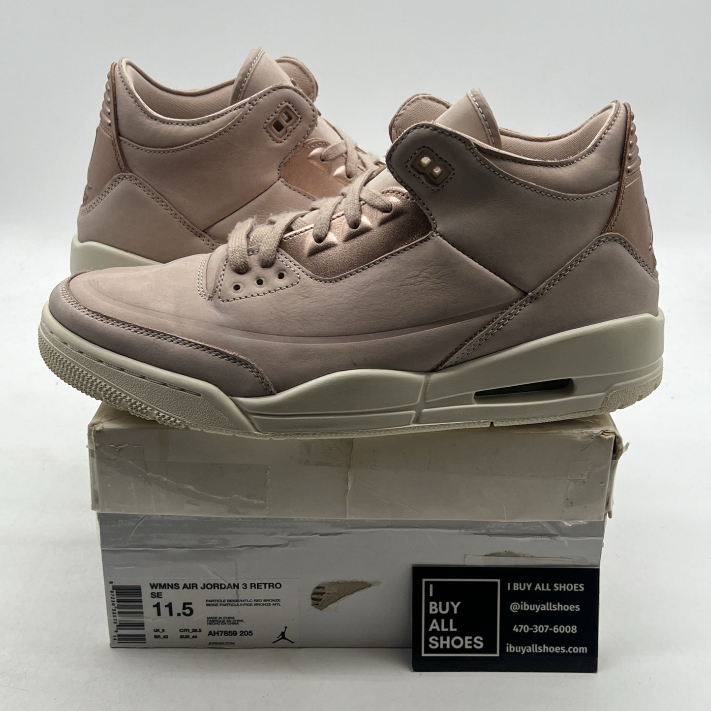 Size 11.5 - Air Jordan 3 SE Particle Beige W (AH7859-205)